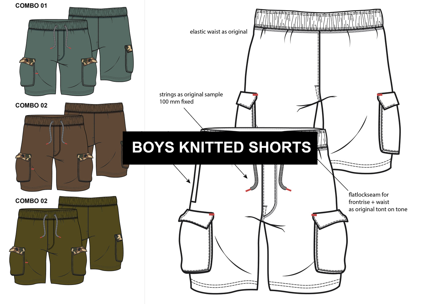 BOYS' KNITTED SHORTS ILLUSTRATION