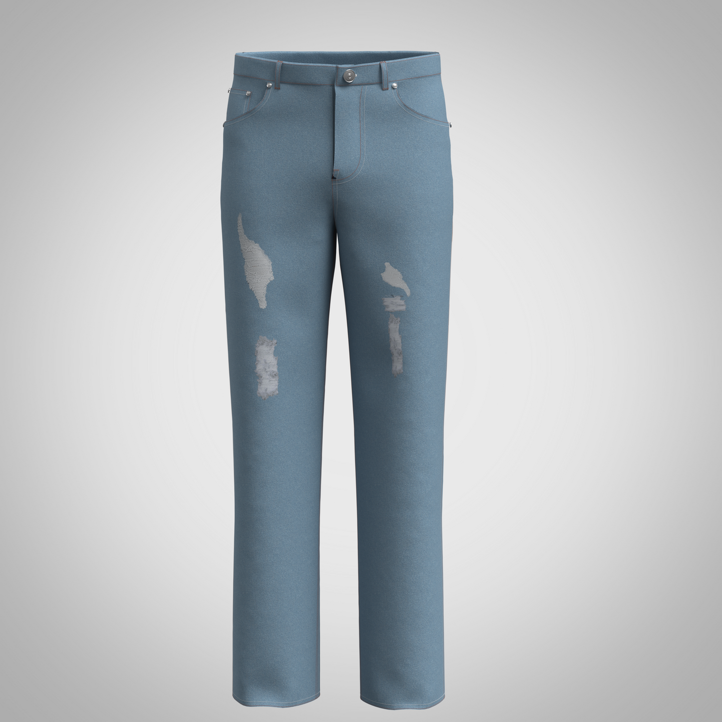 Men's Denim Jacket and Pants 3D Rendered Model