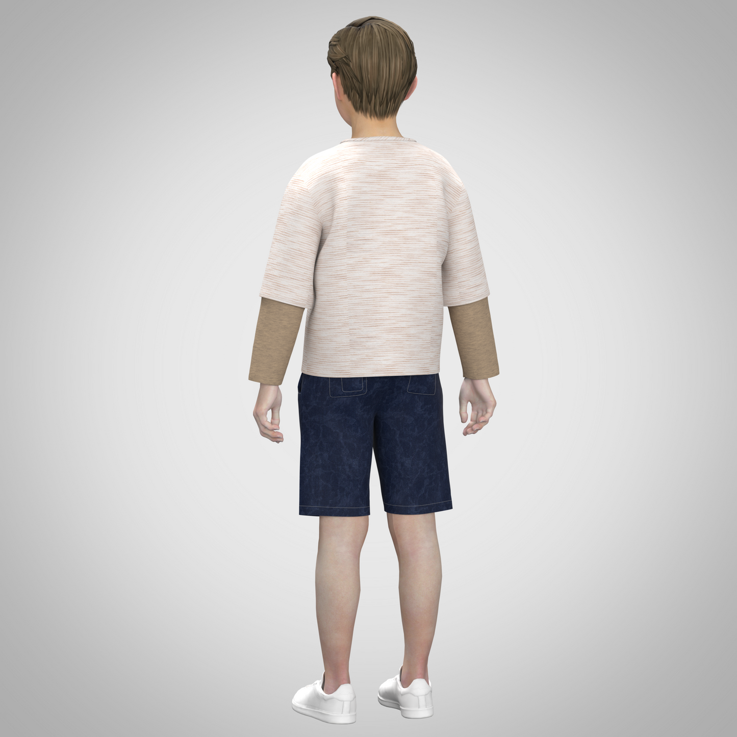 Boys 3d t-shirt and denim shorts