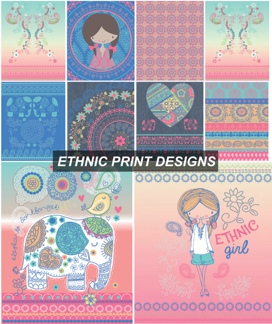 Ethnic Print Designs Vector Illustration