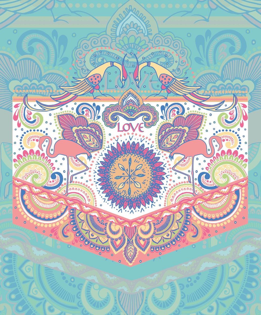 Ethnic Print Designs Illustration