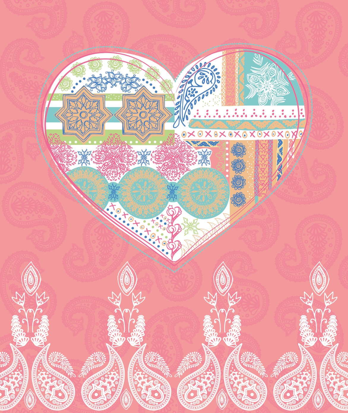 Ethnic Print Designs Illustration