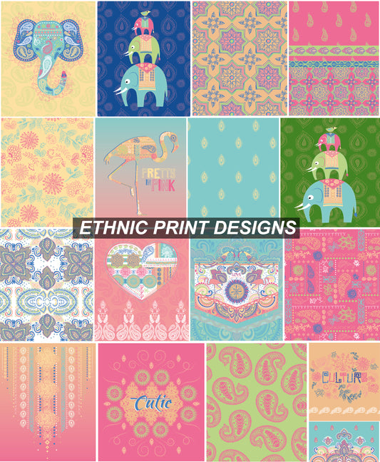 Ethnic Print Designs Illustration