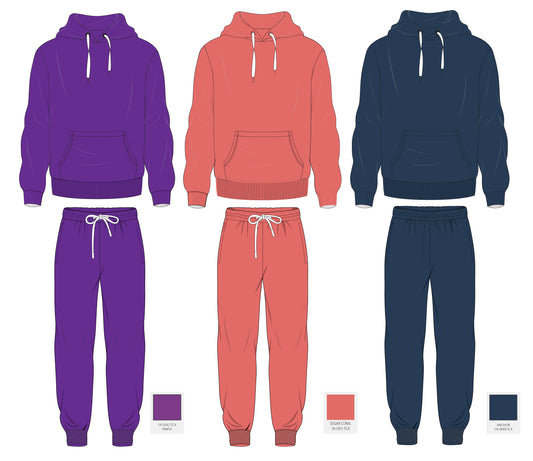 Hoodie and trousers set vector Illustration