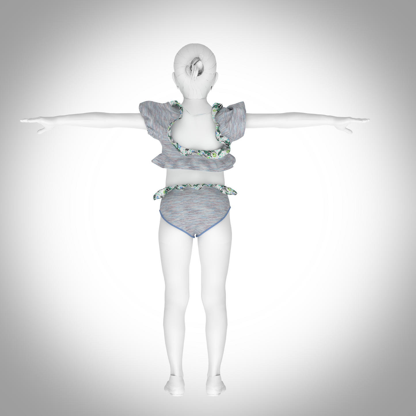 kid girl bikini-rigged model