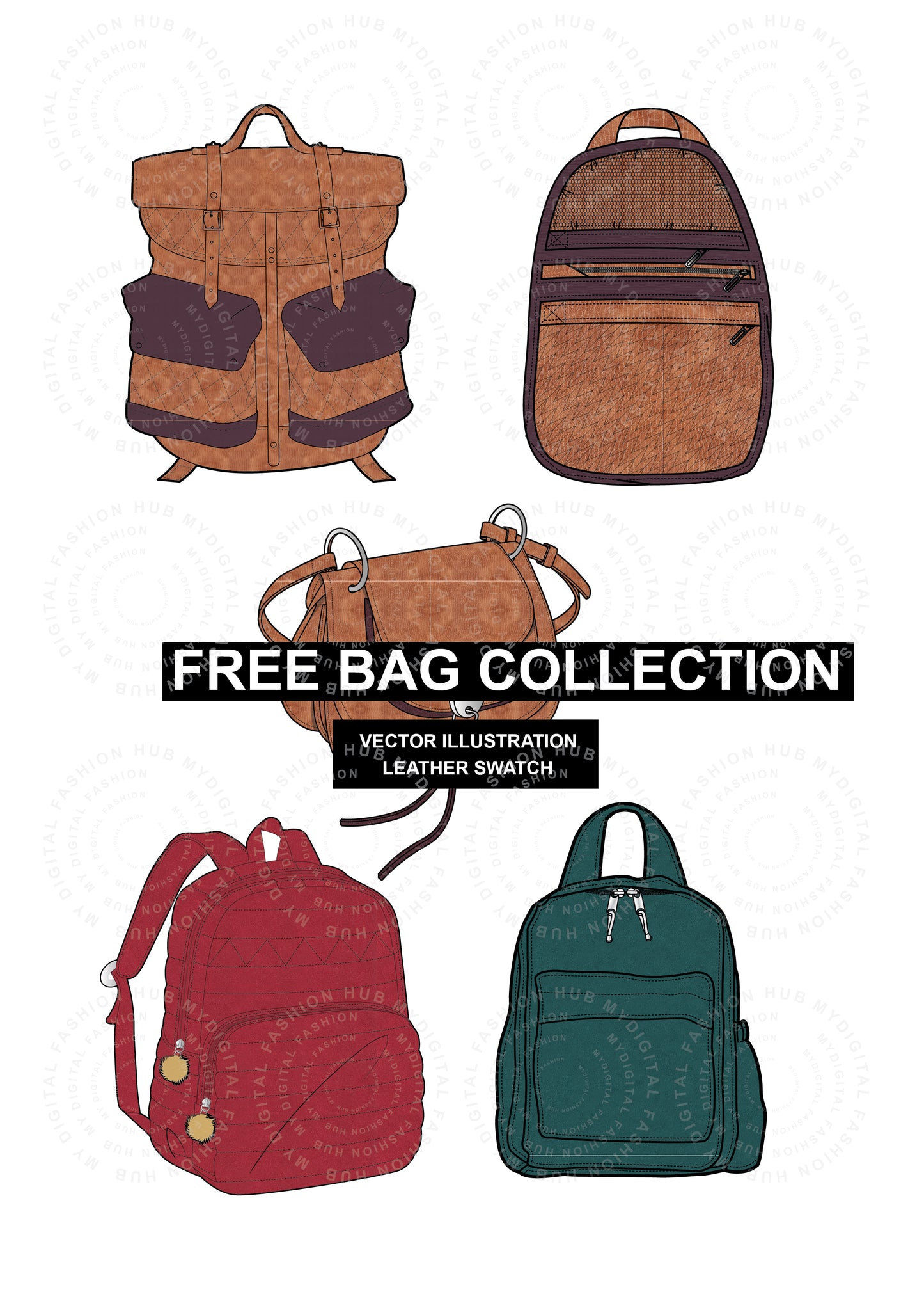 Ladies Bag vector Illustration - Free Download