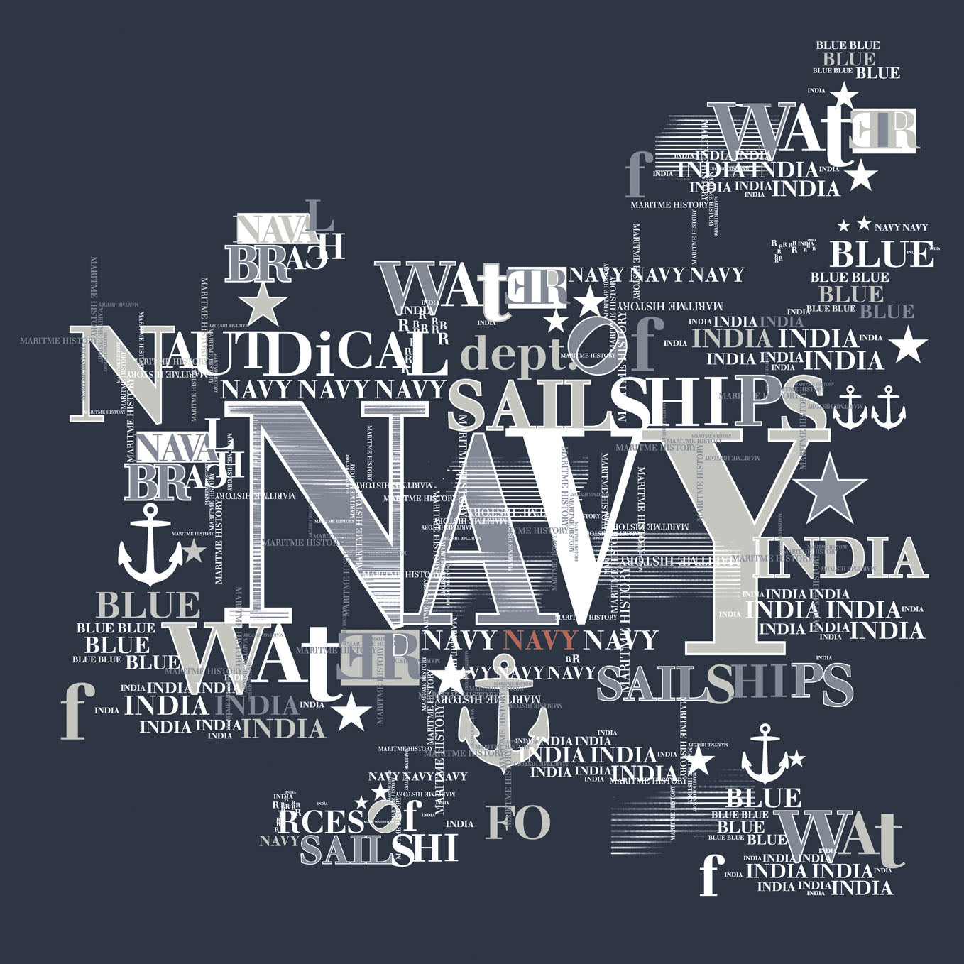 MARINE, SEA, BOAT TYPOGRAPHY