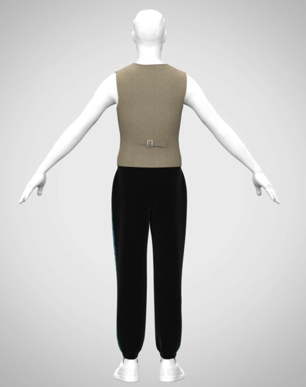 Mens 3d waistcoat and jogger