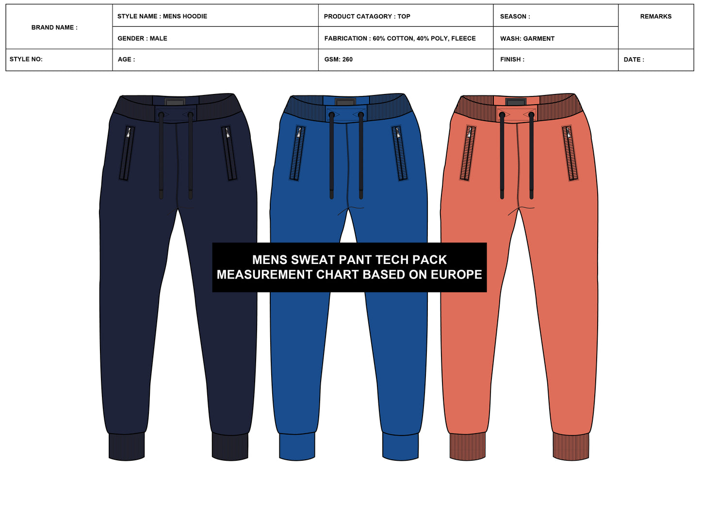 men's sweat pant tech pack 