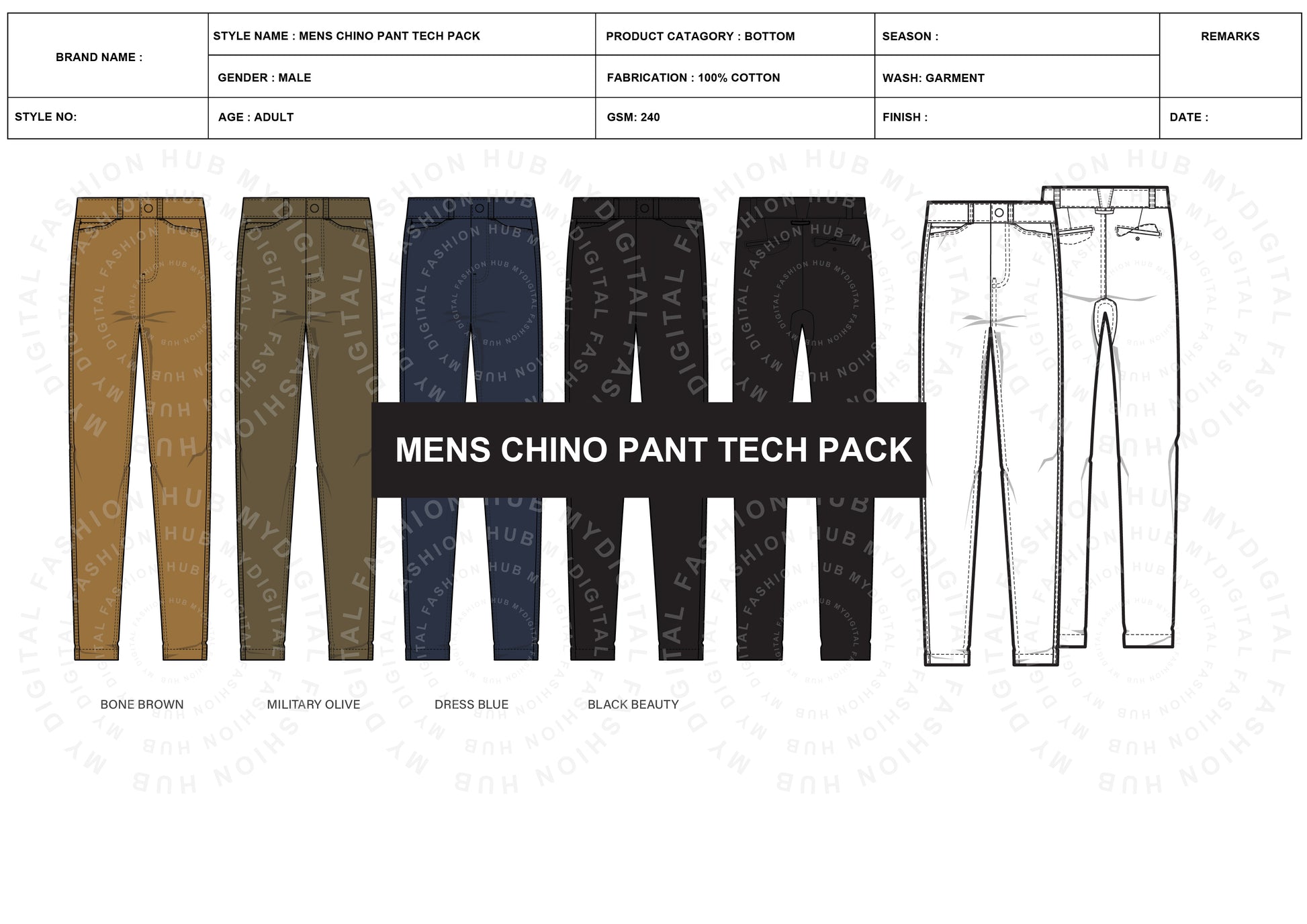 Men's chino pant tech pack