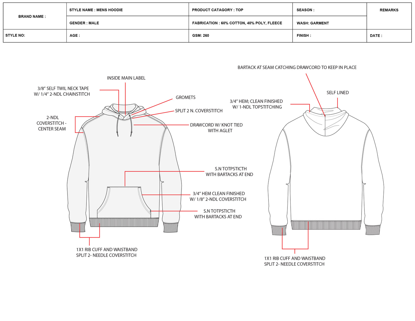 MEN'S HOODIE AND JOGGER TECH PACK - GERMANY