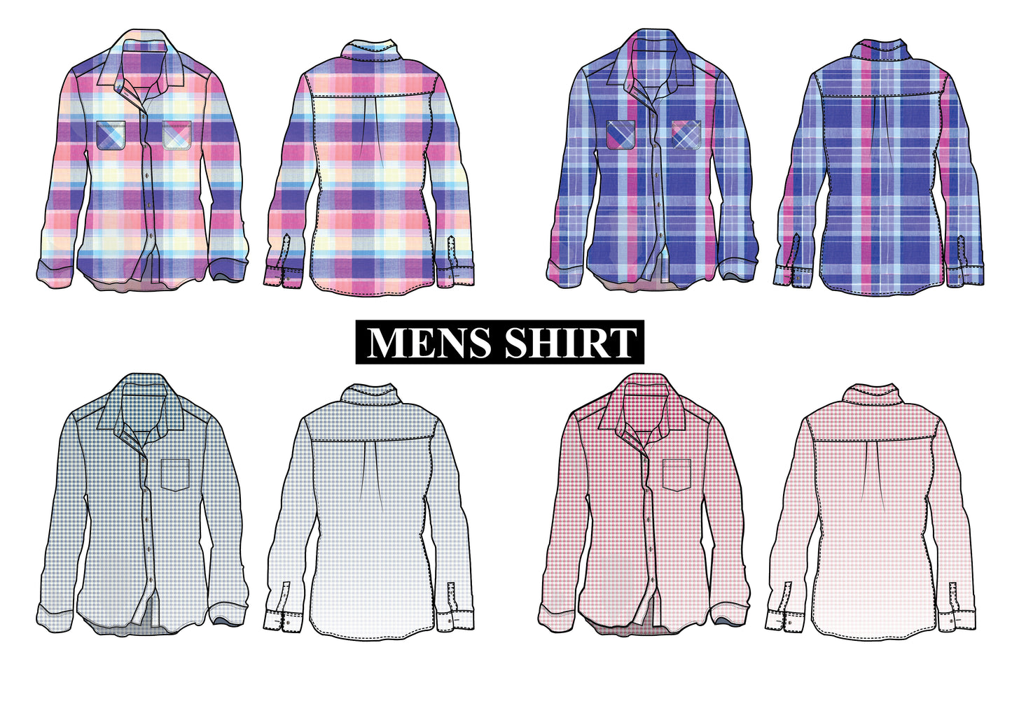 MEN'S SHIRT VECTOR ILLUSTRATION