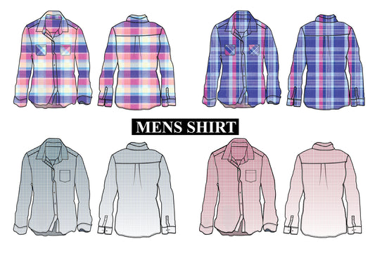 MEN'S SHIRT VECTOR ILLUSTRATION