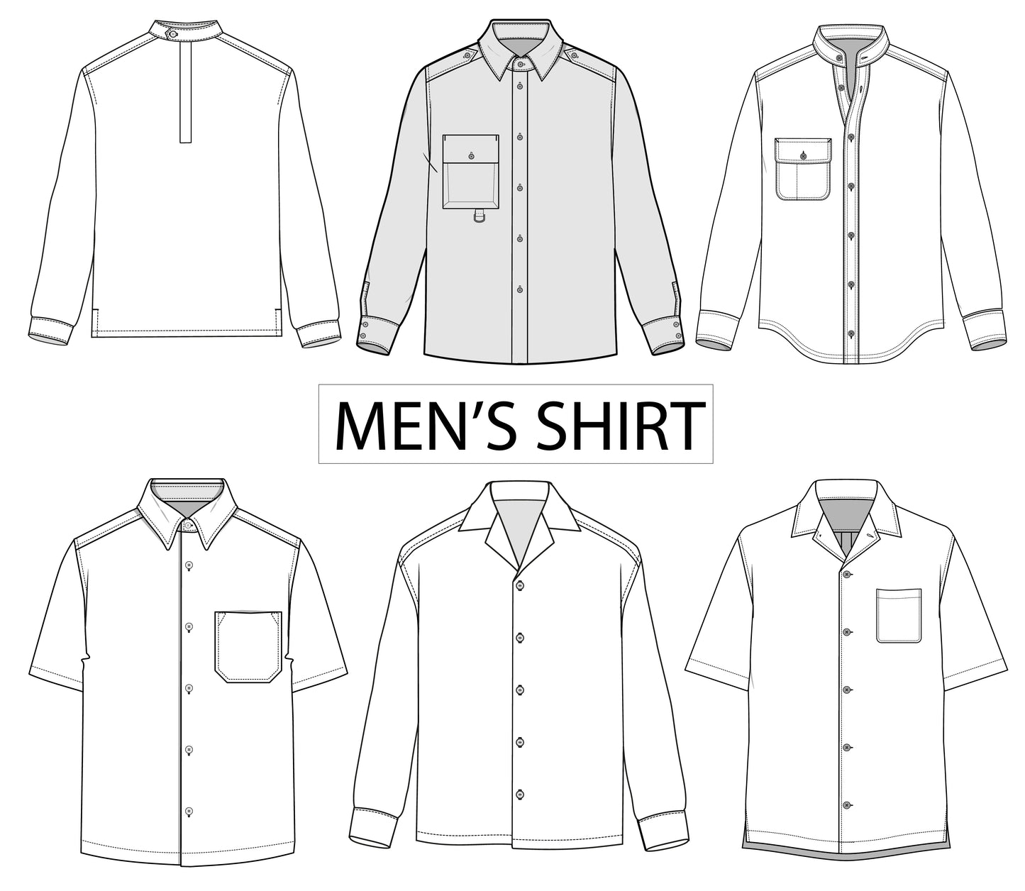 MEN'S SHIRT VECTOR ILLUSTRATION