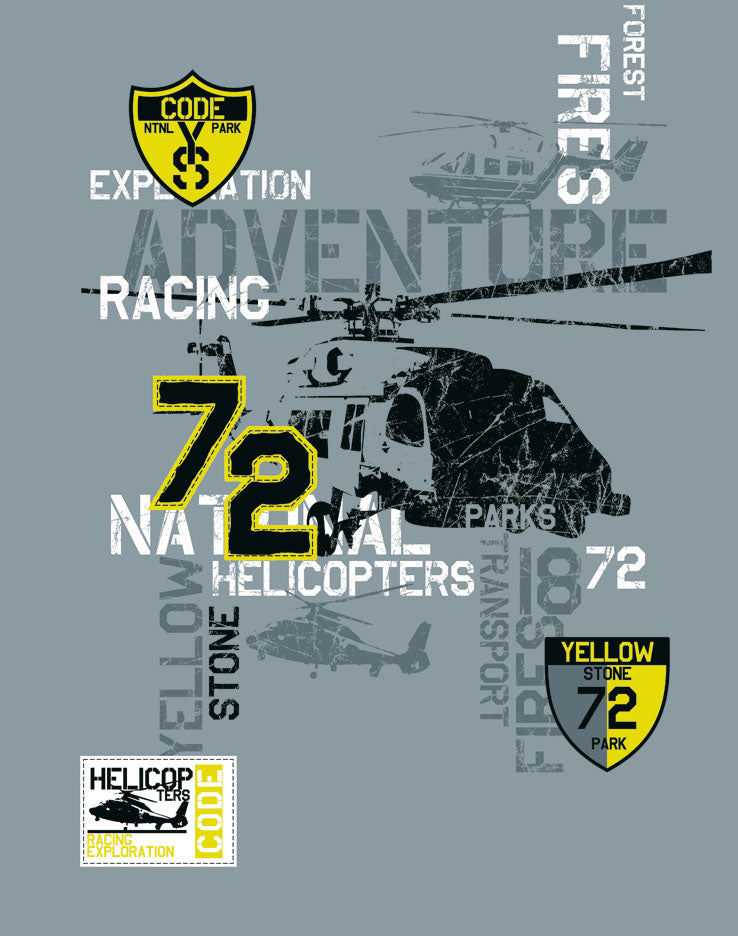 AVIATION, HELICOPTER, AIRBASE TYPOGRAPHY ILLUSTRATION (TOTAL 11 ARTWORKS)