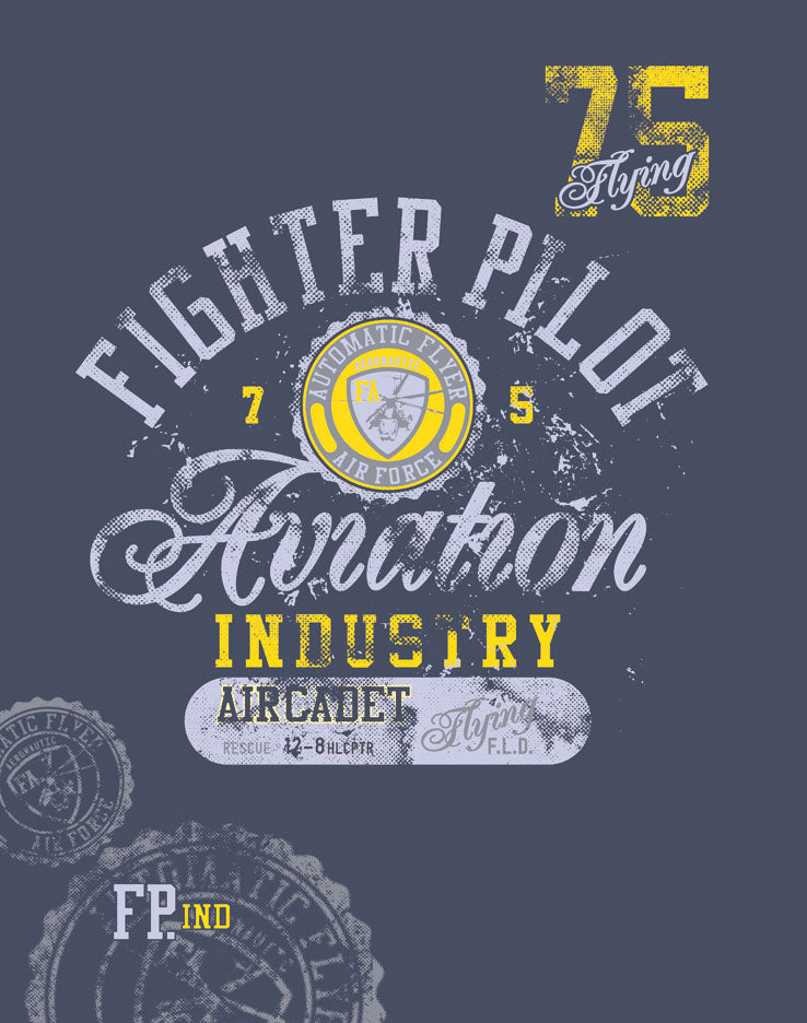 AVIATION, HELICOPTER, AIRBASE TYPOGRAPHY ILLUSTRATION (TOTAL 11 ARTWORKS)