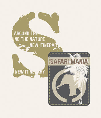 Wild animal, safari, forest typography (37 Different Patterns Illustrations)