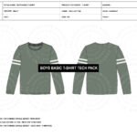 Boys Basic T-Shirt Tech Pack | European Sizing (EU) | Ready for Manufacturing