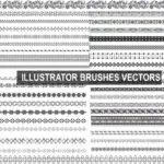 Seamless Decorative Border Brushes Vector Illustration