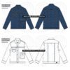 Men’s Denim Jacket Vector Illustration