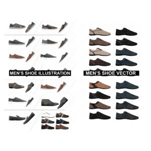 Men’s Shoe Vector Illustration Premium Design Artwork