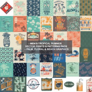 Men’s Tropical Summer Vector