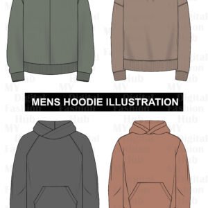 Men’s Hoodie Vector Illustration Exclusive Collection