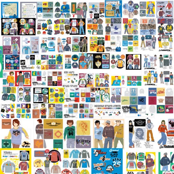 The Ultimate Y2K Streetwear Design Kit: 1000+ Editable Vector Graphics