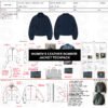 Women’s Bomber Jacket Tech Pack | Editable Vector Illustration
