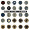 Button Vector Illustration – Realistic Fashion Accessory Flat Design (AI)
