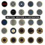 Button Vector Illustration – Realistic Fashion Accessory Flat Design (AI)