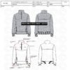 Men’s Funnel Neck Sweat Jacket Tech Pack Template | Editable Fashion Specification File (AI)