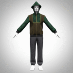 Exclusive Mens Hoodie 3D Clothing–Rigged and Production