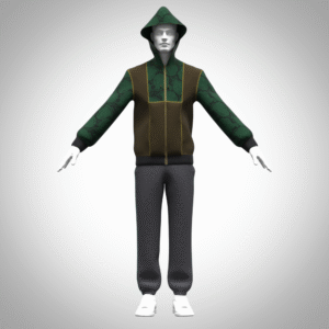 Exclusive Mens Hoodie 3D Clothing–Rigged and Production