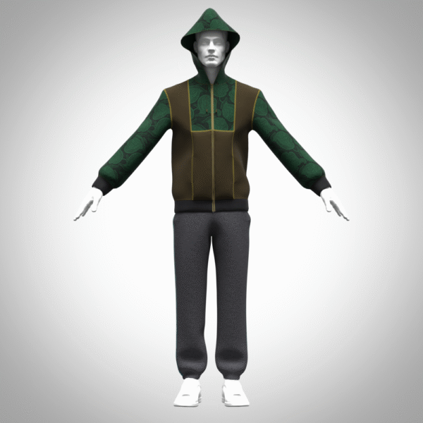 Exclusive Mens Hoodie 3D Clothing–Rigged and Production