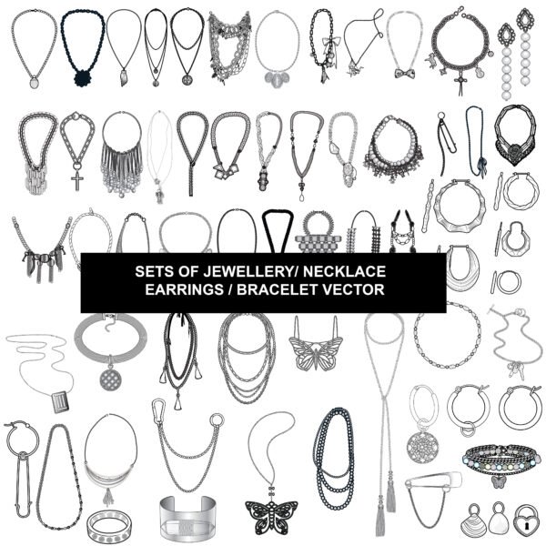 Jewellery Vector Collection | Necklaces, Earrings & Bracelets