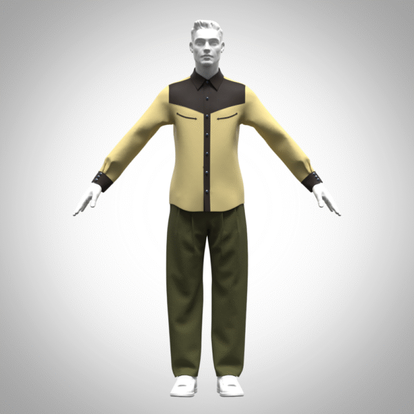 Mens shirt and trouser 3d Clothing