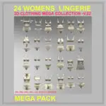 3D Clothing Women's Bikini CLO & Marvelous Designer Pack