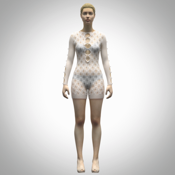3D Model Ladies Bodysuit – Realistic Digital Fashion Garment