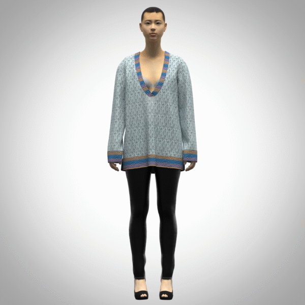 woman's sweater and leggings 3d clothing rigged model Low-poly 3D model