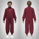 Kid Boys Sweat Set Clothes 3D Model
