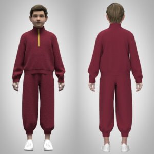 Kid Boys Sweat Set Clothes 3D Model