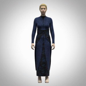 3d clothing model women’s bodycon dress rigged