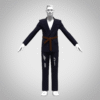 Mens Belted Suit Blazer Jacket Clothes 3D Model