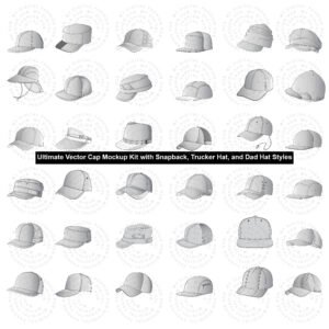 Cap Mockup Kit – 12+ Vector Styles