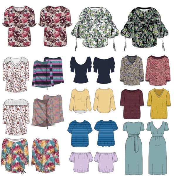 Women’s Tops Vector Illustration Pack