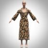 3d Model Womens cold shoulder Dress 3d clothing rigged model