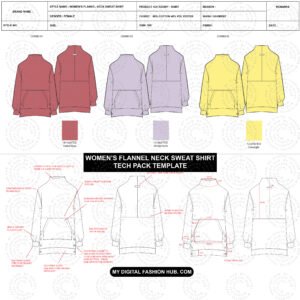 Essential Ladies Turtleneck Sweatshirt Tech Pack