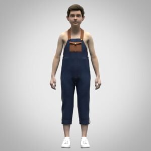 3d clothing boys dungaree Digital Fashion CLO 3D & Marvelous Designer Compatible