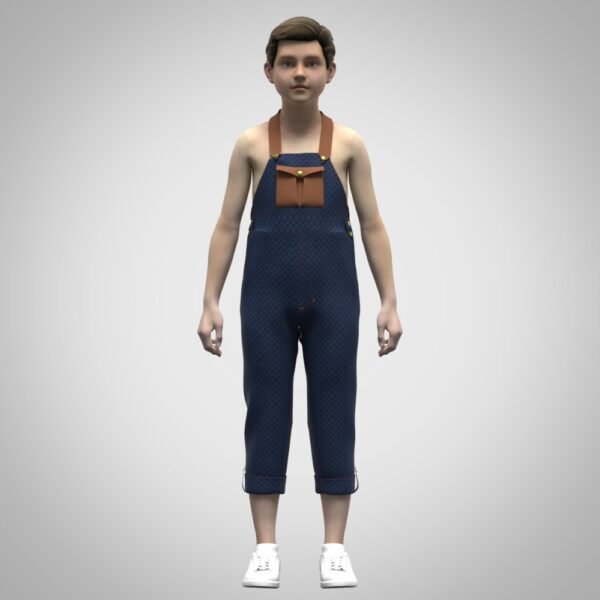 3d clothing boys dungaree Digital Fashion CLO 3D & Marvelous Designer Compatible